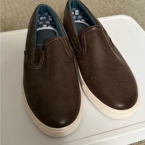 Ben Sherman Boys  Brown Slip-On Shoes Sz 3